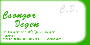 csongor degen business card